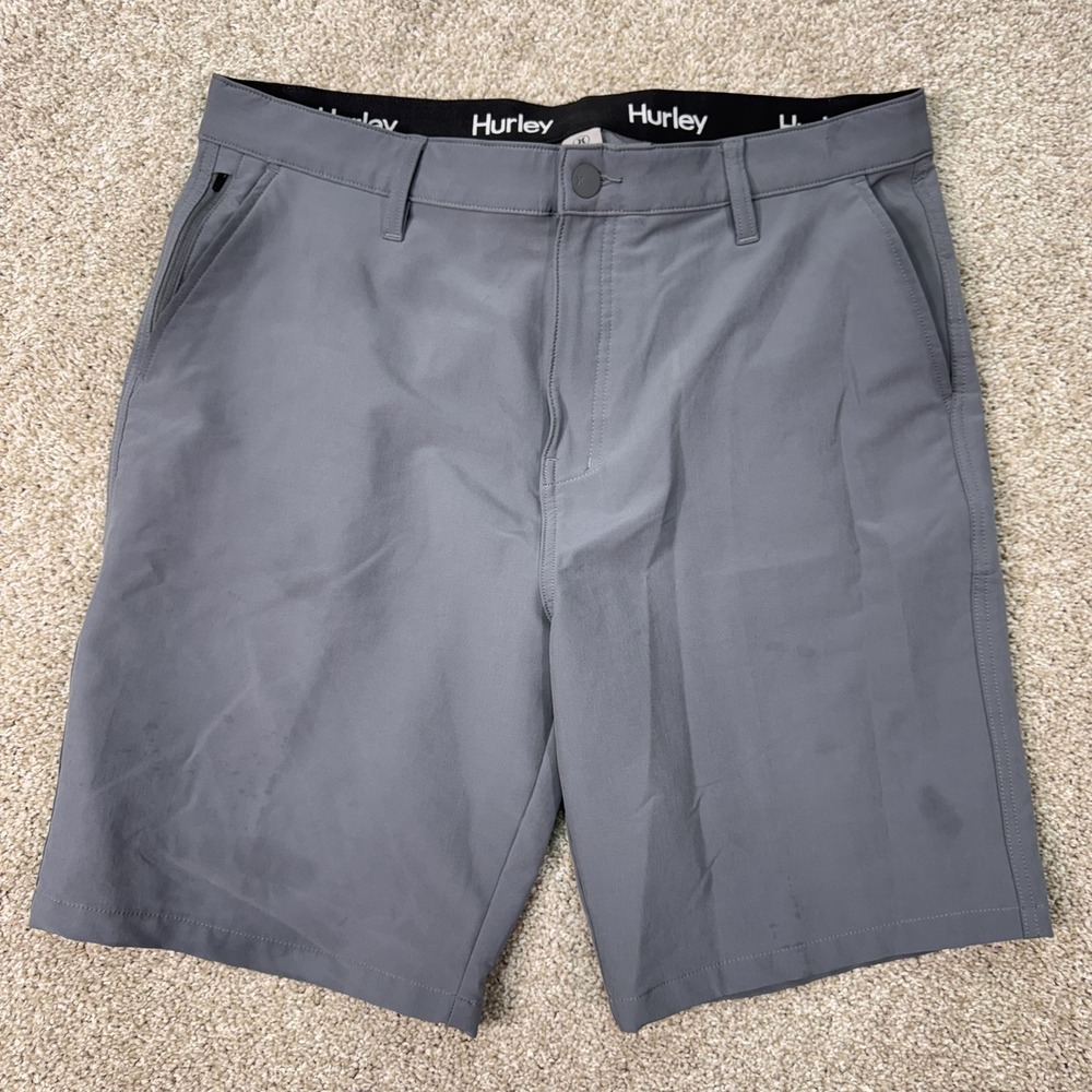 Hurley Shorts Mens 36 Hybrid Gray Stretch Quick Dry EUC